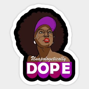 Unapologetically Dope Afro Words Black History Month Gifts Sticker